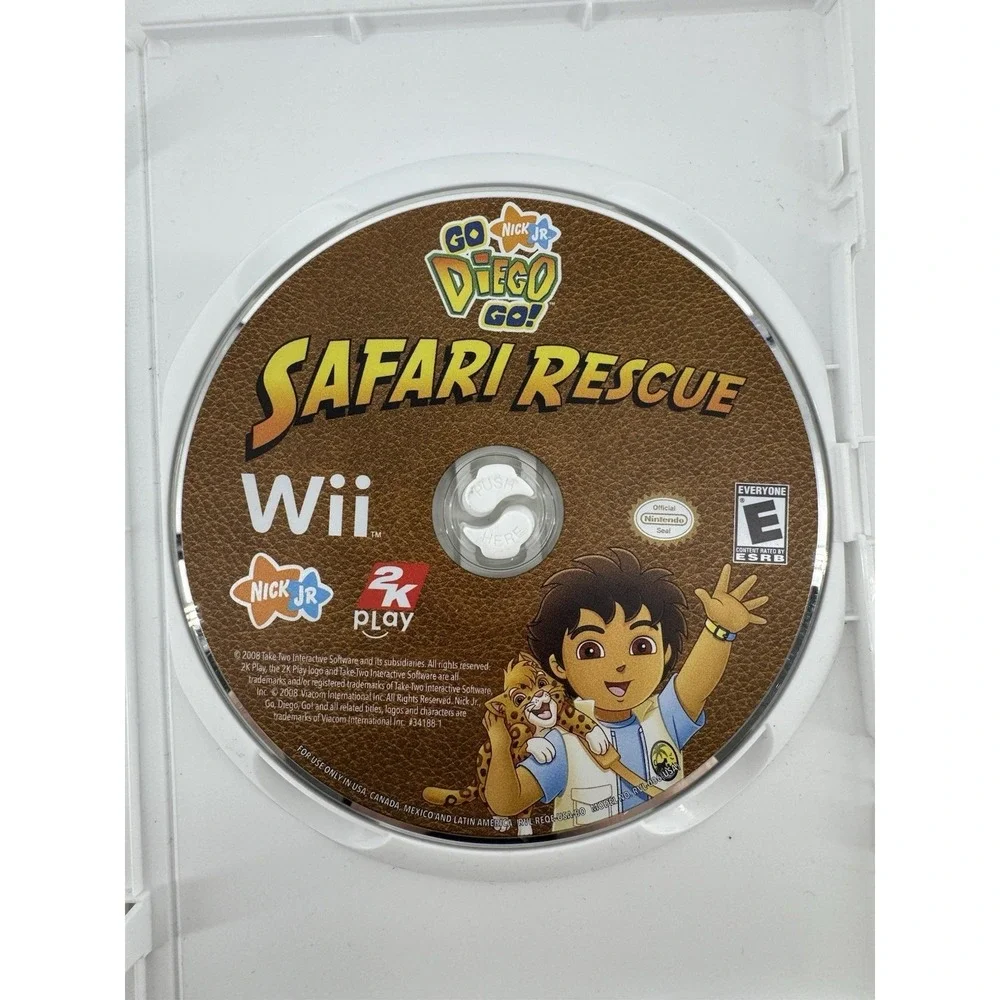 Go Diego Go Safari Rescue Nintendo Wii 2K Play With Manual CIB